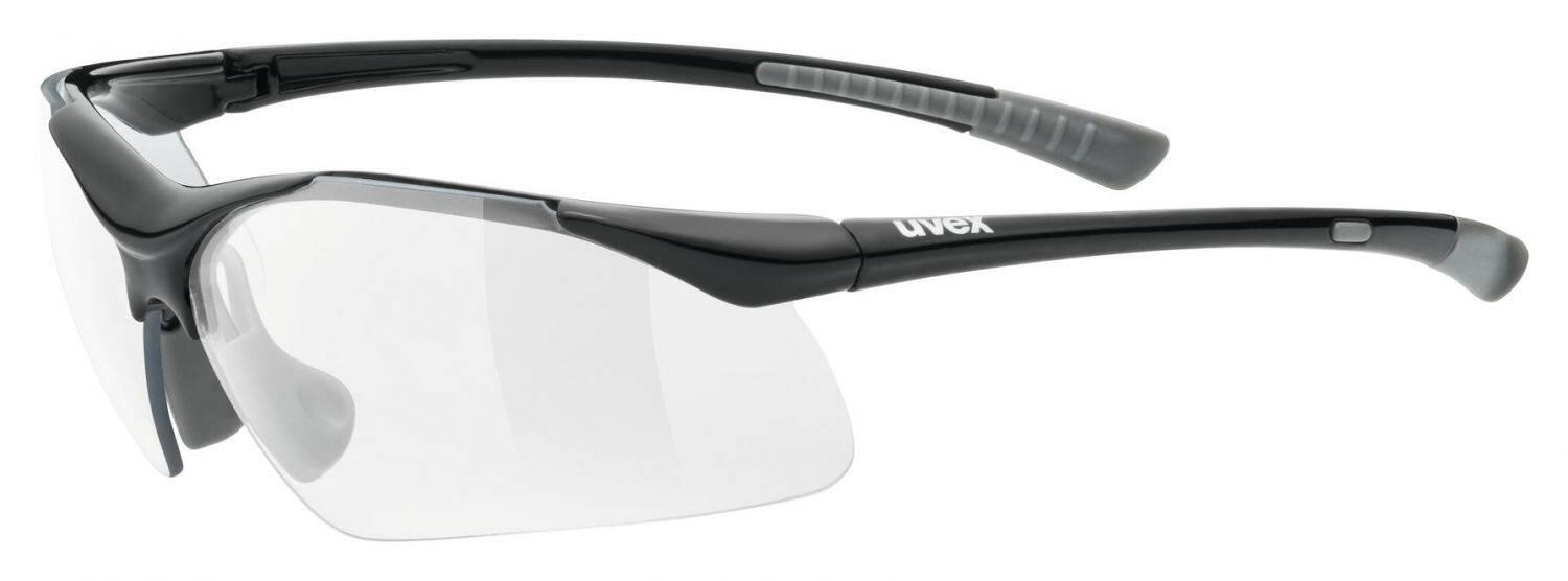 uvex Sportstyle 223 Sportbrille (2218 black/grey, clear (S0)) von uvex
