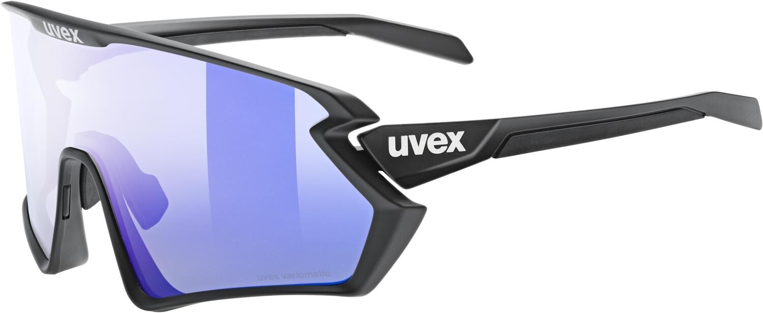 uvex Sportstyle 231 2.0 Variomatic Sportbrille (2204 black matt, litemirror blue (S1-3)) von uvex