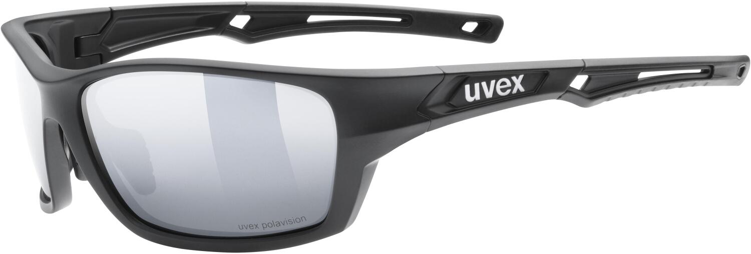 uvex Sportstyle 232 Polavision Sonnenbrille (2250 black mat, polavision, mirror silver (S3)) von uvex