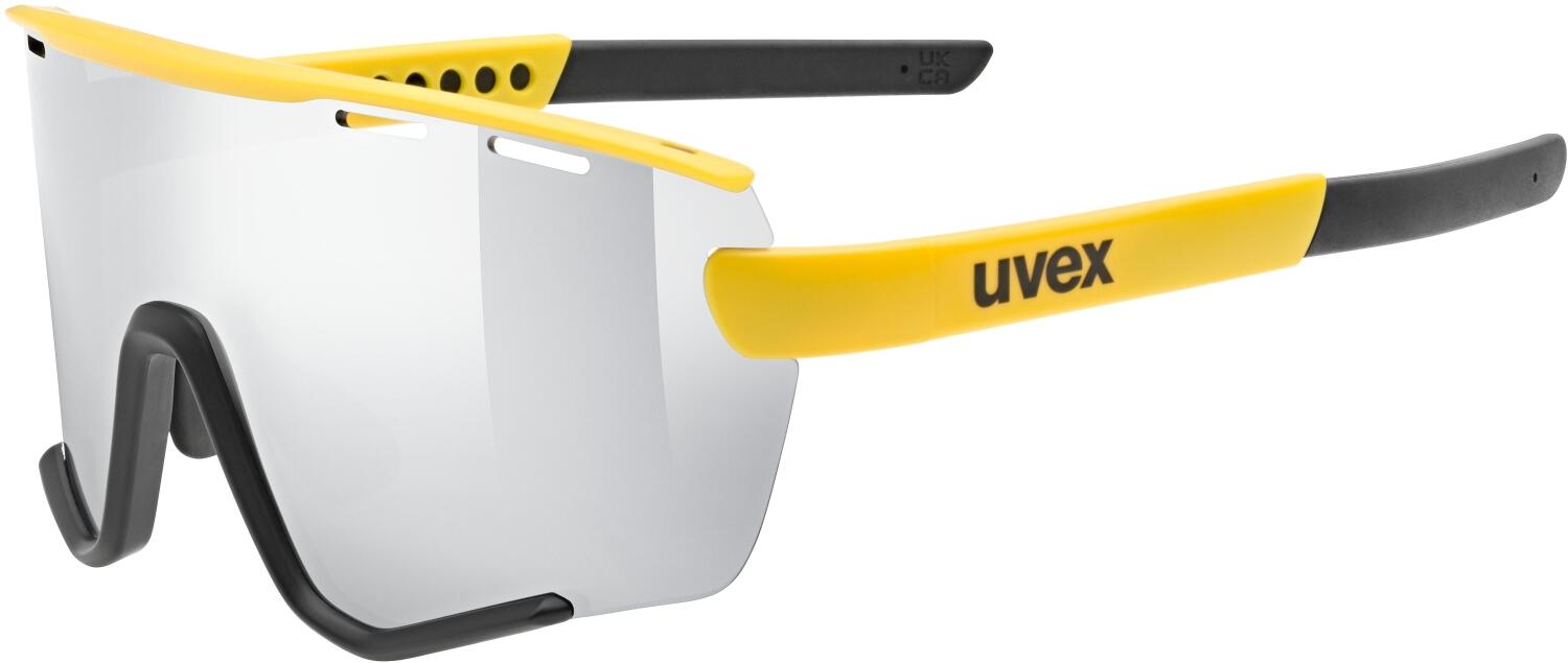 uvex Sportstyle 236 Set Sportbrille (6216 sunbee/black matt, mirror silver (S3), clear (S0)) von uvex
