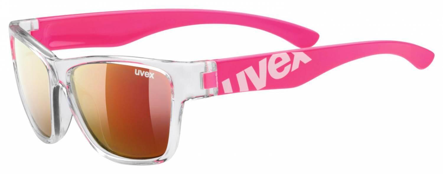 uvex Sportstyle 508 Kinder Sonnenbrille (9316 clear pink, mirror red (S3)) von uvex