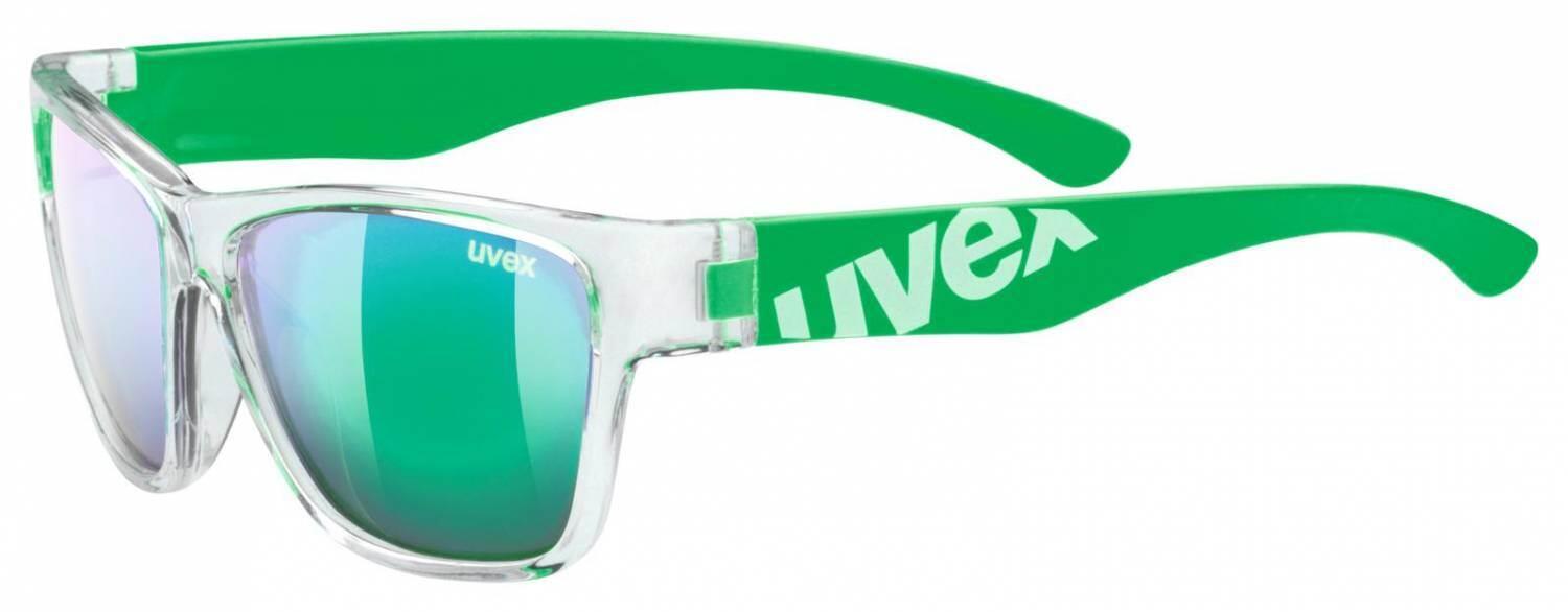 uvex Sportstyle 508 Kinder Sonnenbrille (9716 clear green, mirror green (S3)) von uvex