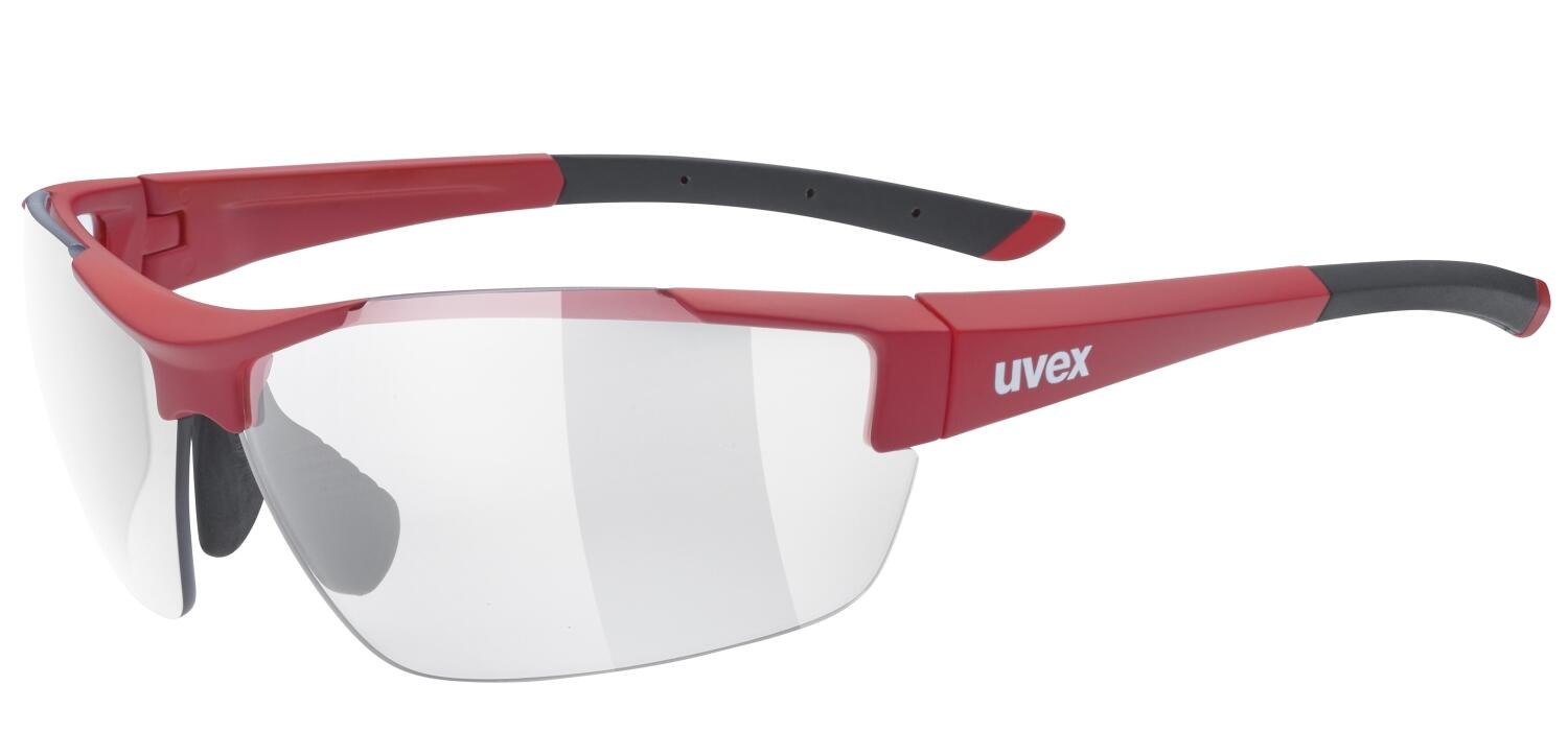 uvex Sportstyle 612 Variomatic light Sportbrille (3390 red matt, variomatic smoke) von uvex
