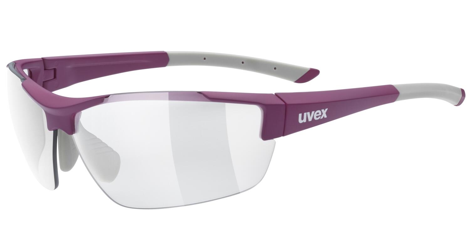 uvex Sportstyle 612 Variomatic light Sportbrille (6690 purple matt, variomatic smoke) von uvex