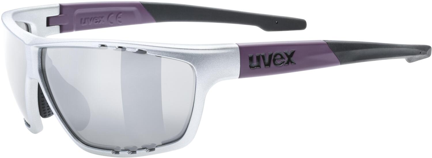 uvex Sportstyle 706 Sportbrille (4316 silver/plum matt, litemirror silver (S3)) von uvex