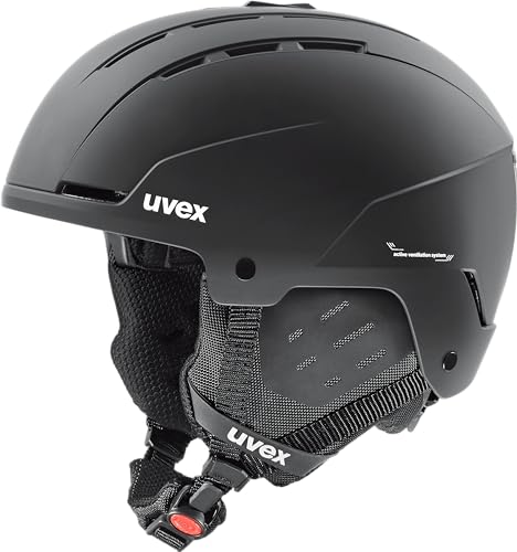 uvex Stance - robuster Skihelm für Damen und Herren - individuelle Größenanpassung - optimierte Belüftung - Black matt - 51-55 cm von Uvex