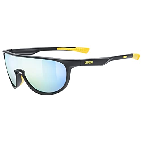 uvex Unisex Kinder, sportstyle 515 Sportbrille, black matt/mirror yellow, one size von Uvex