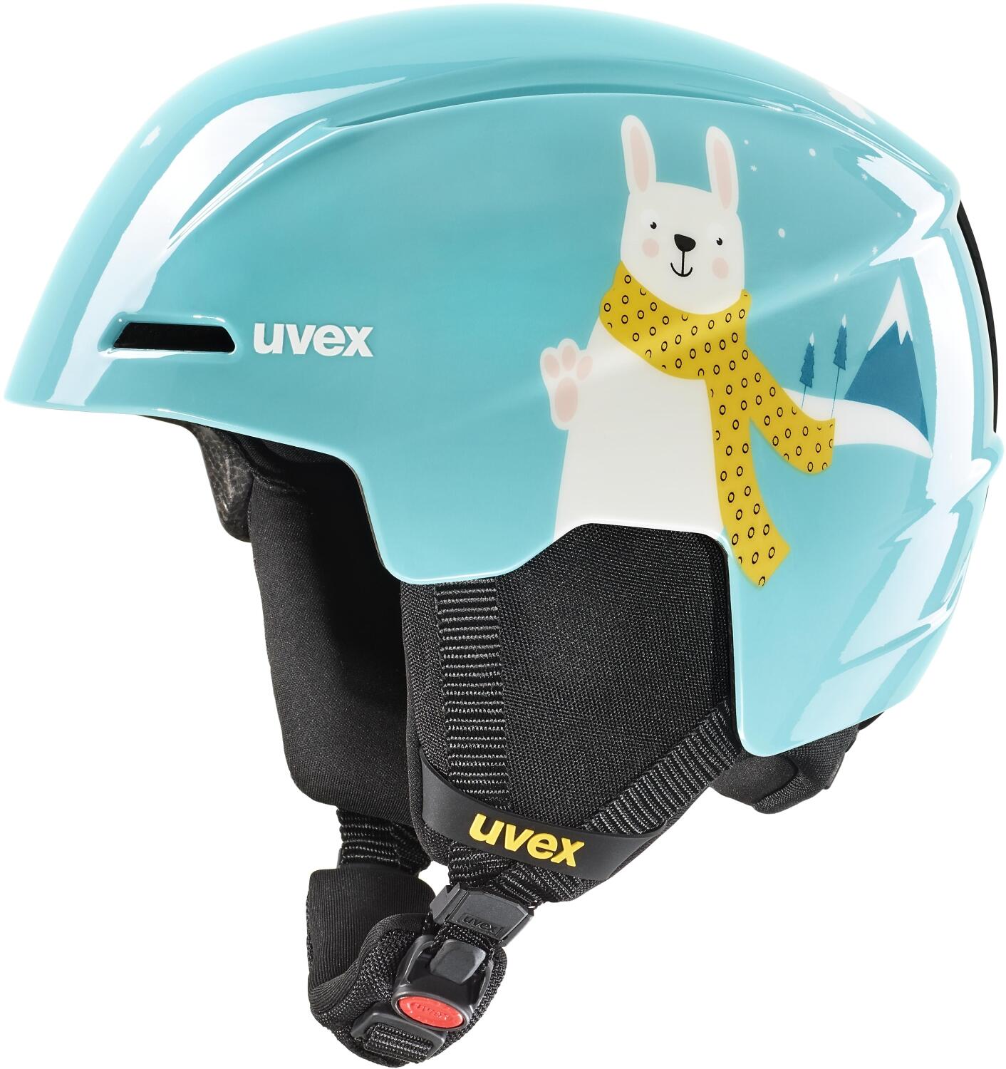 uvex Viti Kinder Skihelm (51-55 cm, 14 turquoise rabbit) von uvex