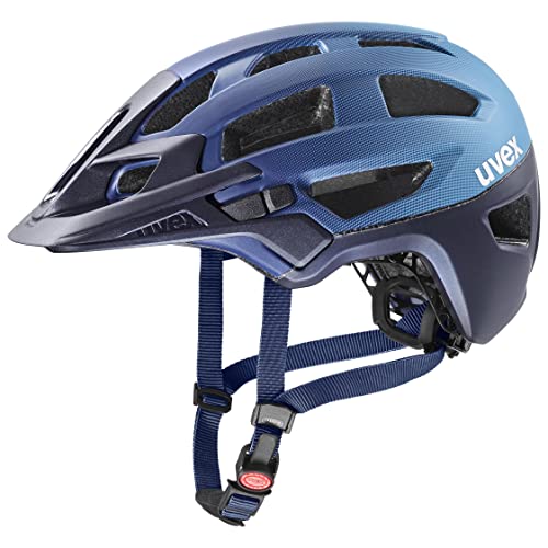uvex finale 2.0 - sicherer MTB-Helm für Damen und Herren - individuelle Größenanpassung - erweiterbar mit LED-Licht - deep space-azure matt - 56-61 cm von Uvex
