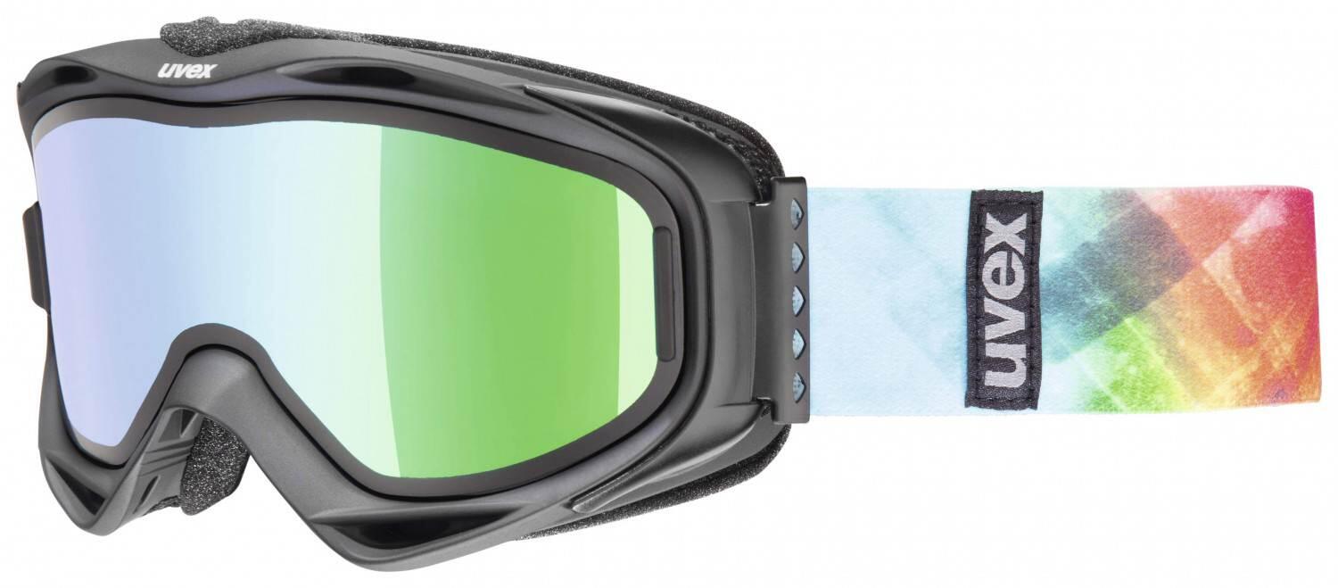 uvex g.gl 300 Take Off Brillenträgerskibrille (2126 black mat, mirror green,smoke/blue (S3/S4)) von uvex