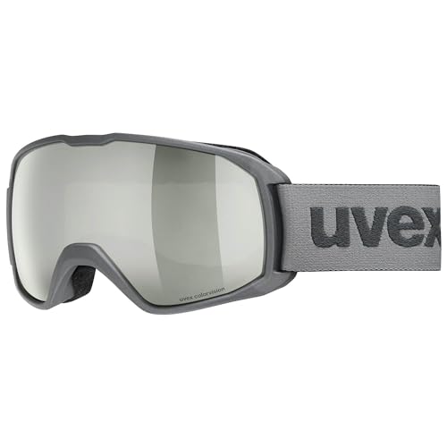 uvex xcitd Colorvision Skibrille (Farbe: 5030 rhino matt, mirror silver/colorvision green (S2)) von Uvex