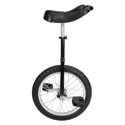 uyoyous Einrad 16 Zoll Einrad Balance Training Einradständer Höhenverstellbar Robuste für Erwachsene Kinder Outdoor Sportarten, Schwarz, Unisex von uyoyous