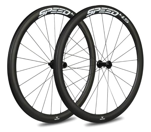 Veltec Unisex – Erwachsene Laufradsatz Speed 4.5 19mm SR Rim-Brake QR XDR, schwarz/weiß, 622-19 von veltec