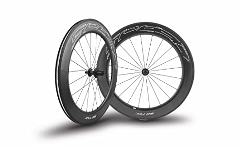 Veltec Unisex – Erwachsene Laufradsatz Speed 8.0 FCC SR Rim Shimano QR5/QR130, schwarz/weiß, 622-16,5 von veltec