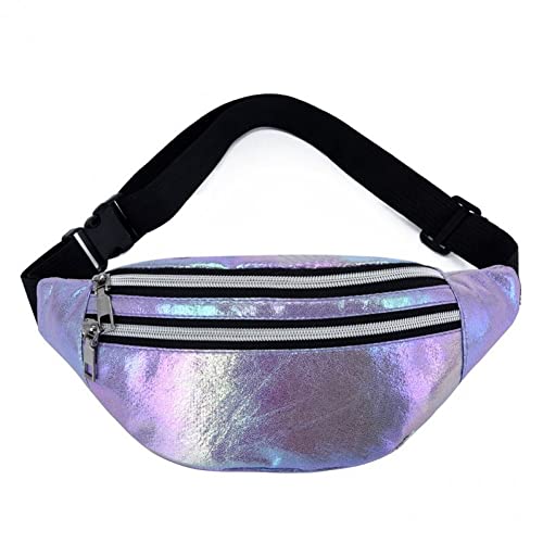 Holografische Bauchtasche, tragbare Gürteltasche, verstellbare Crossbody-Brusttasche, glänzende Kausale Tasche für Frauen und Mädchen von Vepoty