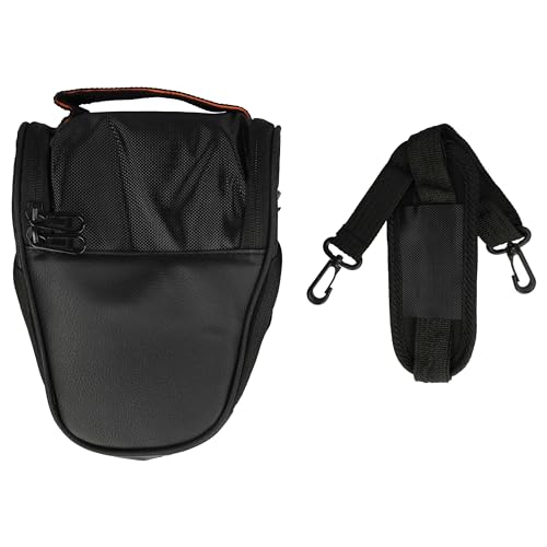 vhbw Kunststoff Tasche schwarz kompatibel mit Nikon D100, D200, D300, D3000, D3100, D3200, D3300, D40 von vhbw