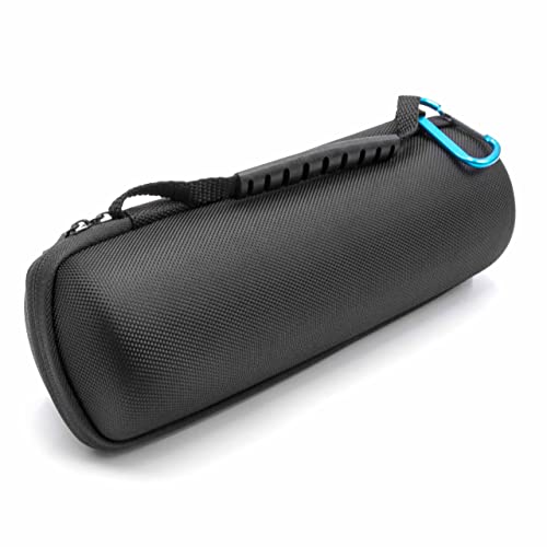vhbw Tasche Hülle Case kompatibel mit JBL Flip 1, 2, 3, 4 Bluetooth Lautsprecher Box - schwarz, mit Tragegurt von vhbw