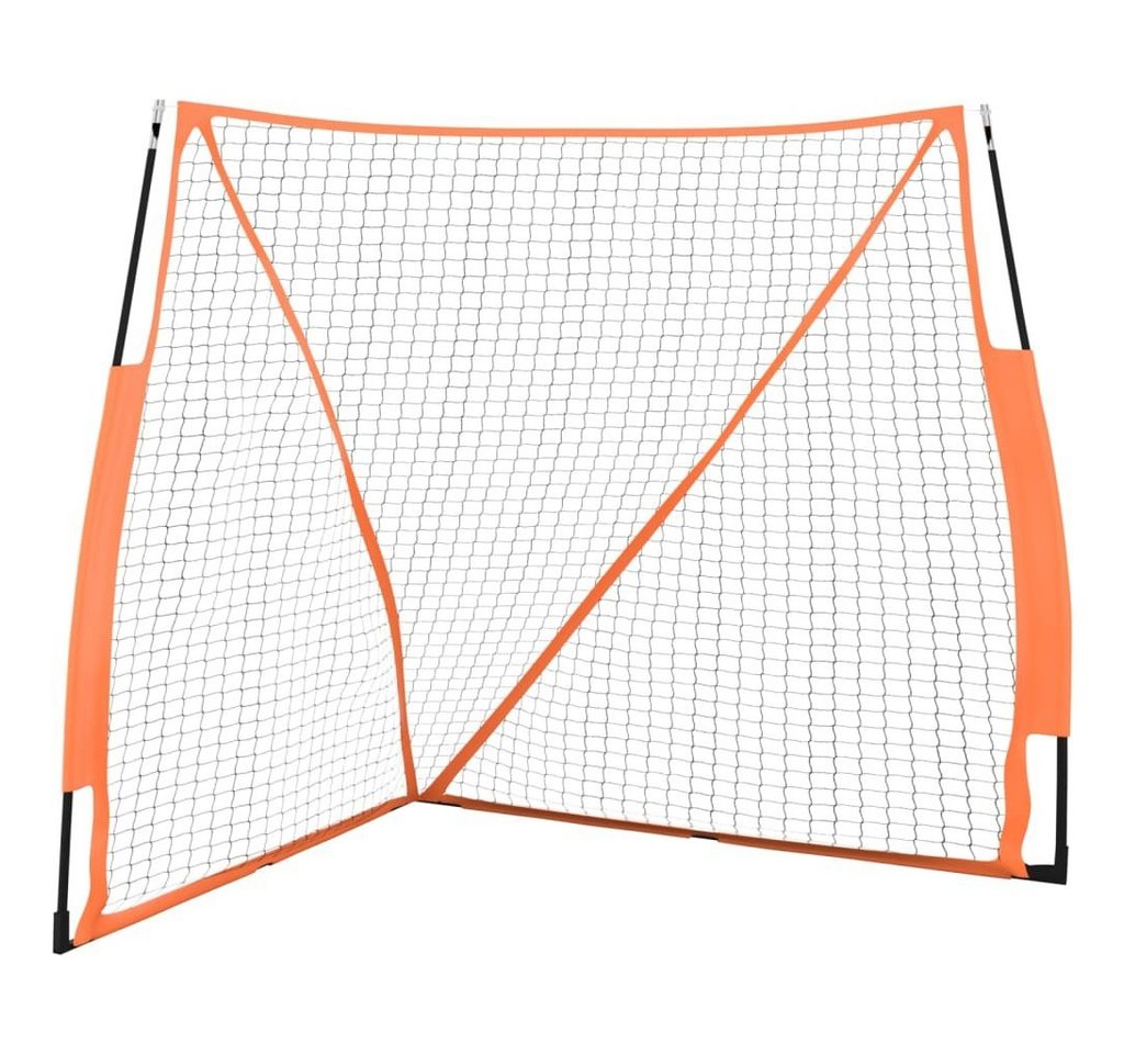 vidaXL Baseball Baseball-Netz Tragbar Orange Schwarz 183x182x183 cm Stahl von vidaXL