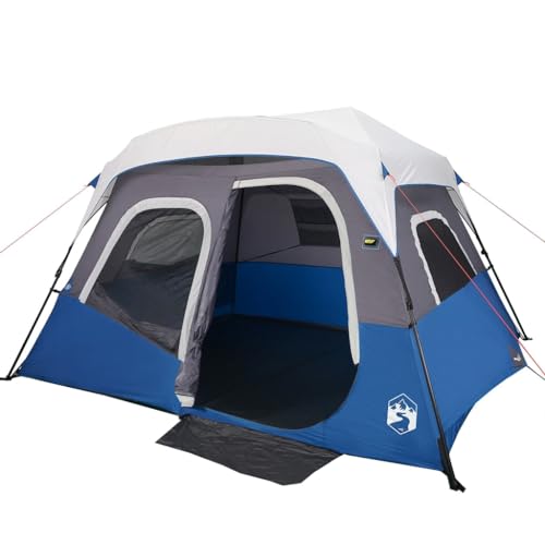 vidaXL Campingzelt mit LED Blau 344x282x212 cm von vidaXL