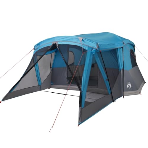 vidaXL Campingzelt mit Vorzelt 4 Personen Blau Wasserdicht von vidaXL