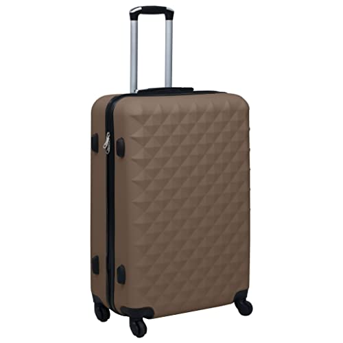 vidaXL Hartschale Trolley mit 4 360-Grad-Rollen Sicherheitsschloss Reisekoffer Hartschalenkoffer Koffer Handgepäck Bordgepäck Braun ABS von vidaXL