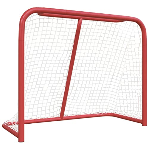 vidaXL Hockey-Tor Rot und Weiß 183x71x122 cm Polyester von vidaXL