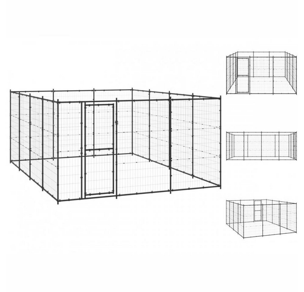 vidaXL Hundezwinger Outdoor-Hundezwinger Stahl 14,52 m² von vidaXL