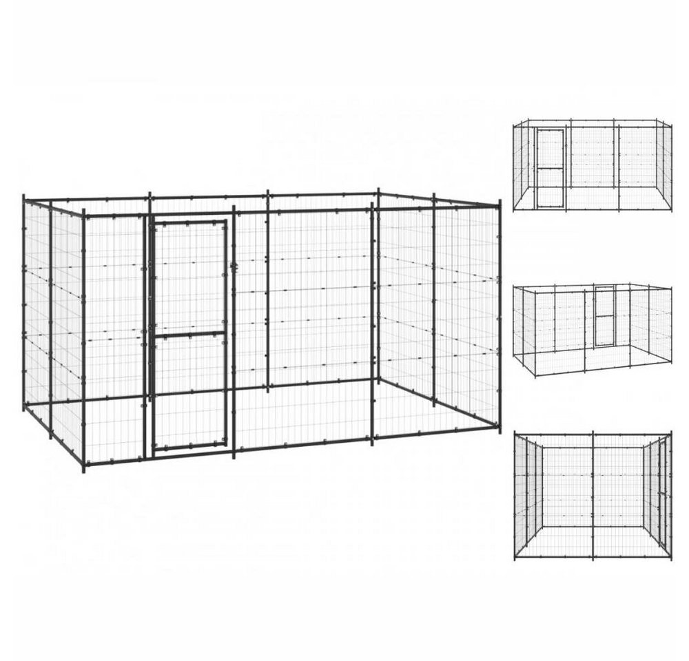 vidaXL Hundezwinger Outdoor-Hundezwinger Stahl 7,26 m² von vidaXL