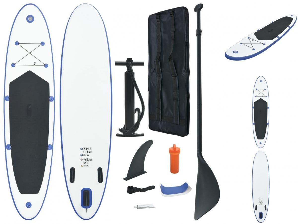 vidaXL Schlauchboot Stand Up Paddle Surfboard SUP Aufblasbar Blau und Weiß von vidaXL