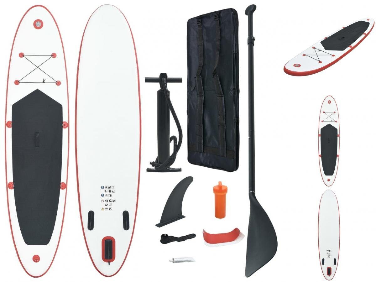 vidaXL Schlauchboot Stand Up Paddle Surfboard SUP Aufblasbar Rot und Weiß von vidaXL