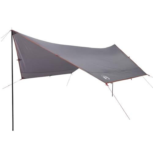 vidaXL Tarp, Wasserdicht Zeltplane, Sonnensegel Abdeckplane für Hängematte, Regenschutz Sonnenschutz für Outdoor Camping Picknick Festival, Orange 430x380cm von vidaXL