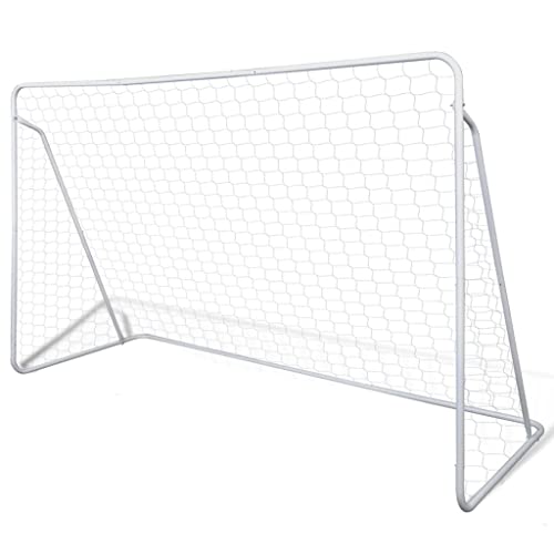 vidaXL Mini Fußball Torpfosten Netz Set Stahl 240 x 90 x 150 cm Hochqualitativ von vidaXL