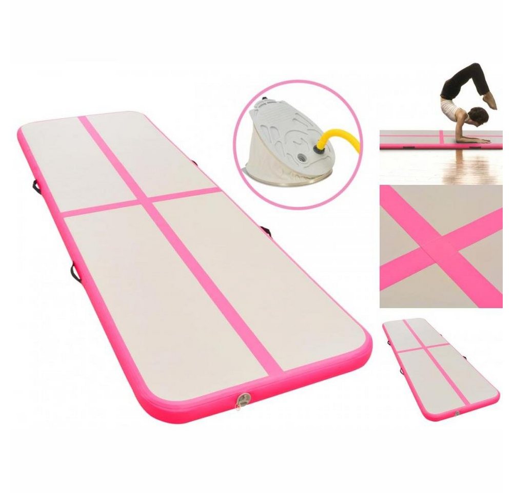 vidaXL Trainingsmatte Yogamatte Fitnessmatte Aufblasbare Gymnastikmatte mit Pumpe 500100 cm von vidaXL