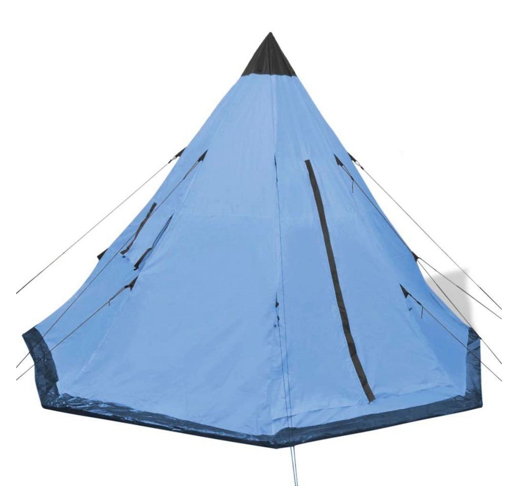 vidaXL Vorzelt Zelt für 4 Personen Blau, (4 tlg) von vidaXL