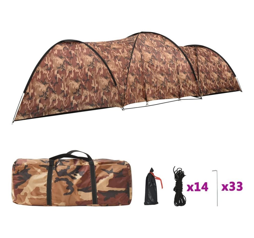 vidaXL Vorzelt Camping-Zelt Iglu 650x240x190 cm 8 Personen Camouflage, (1 tlg) von vidaXL