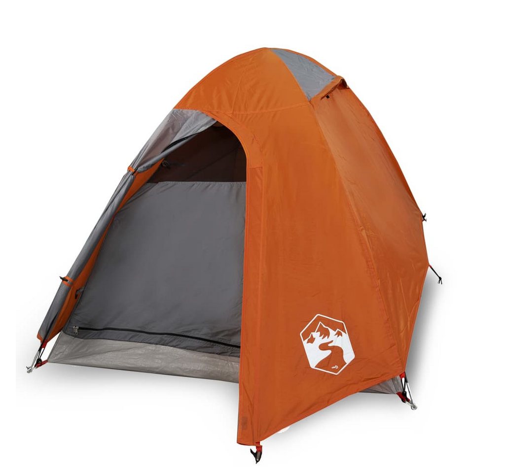 vidaXL Vorzelt Campingzelt 2 Personen Grau und Orange Wasserfest, (1 tlg) von vidaXL