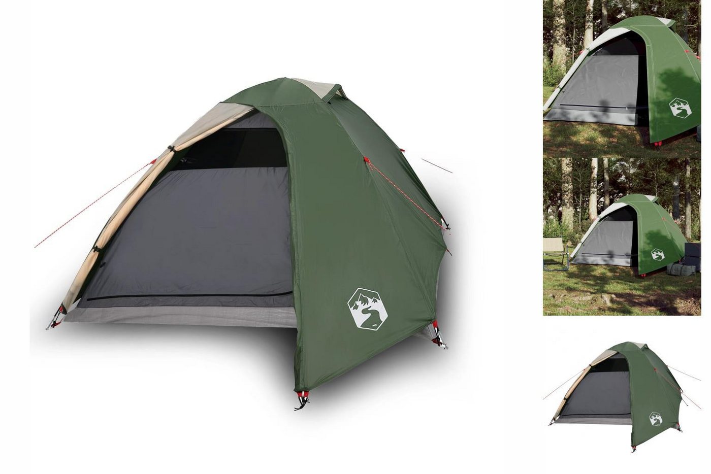 vidaXL Vorzelt Campingzelt 2 Personen Grün 264x210x125 cm 185T Taft von vidaXL