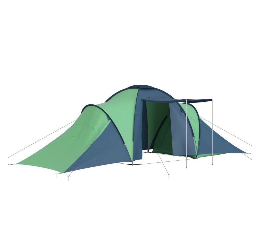 vidaXL Vorzelt Campingzelt 6 Personen Blau und Grün, (1 tlg) von vidaXL