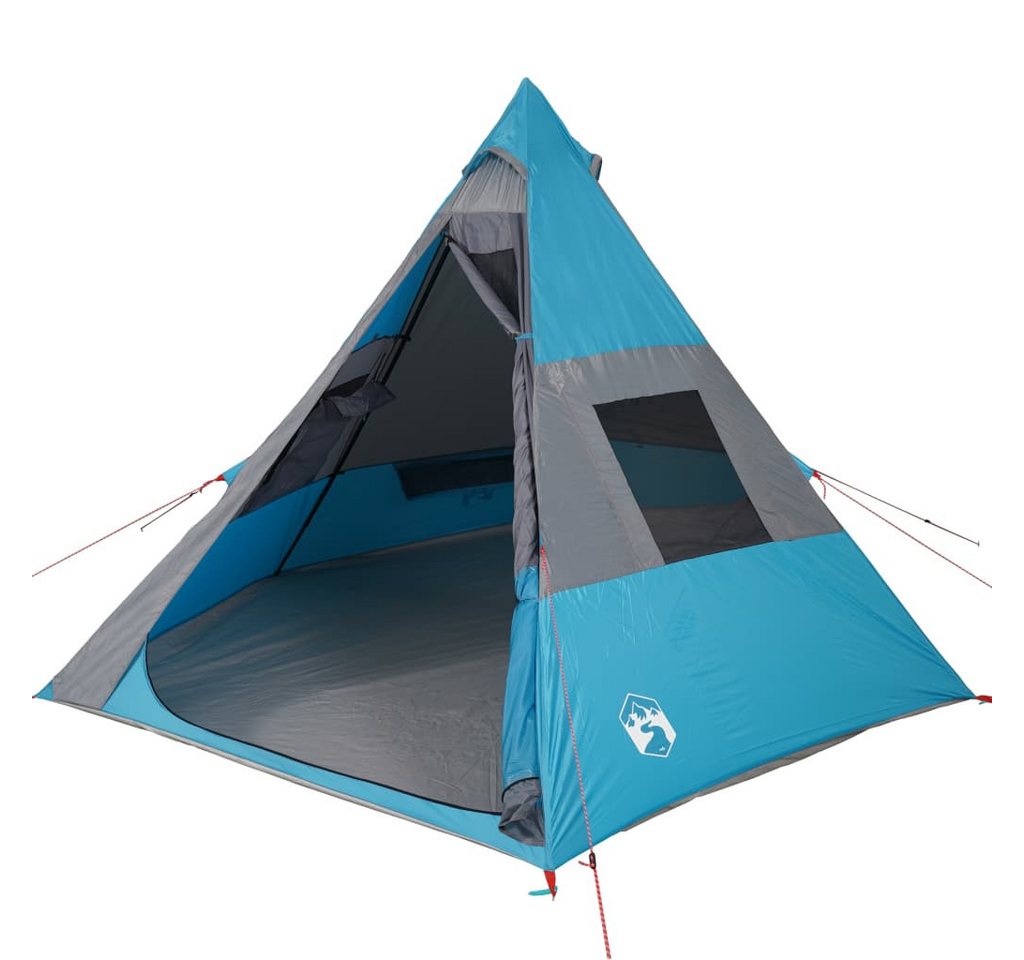 vidaXL Vorzelt Tipi-Campingzelt 7 Personen Blau Wasserdicht, (1 tlg) von vidaXL