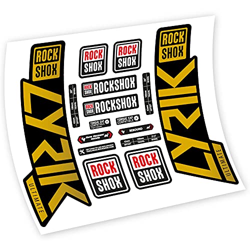 Rock Shox Lyrik Ultimate 2019-2020 Aufkleber aus Vinyl, selbstklebend, Gabel (Gold) von vinilosbici