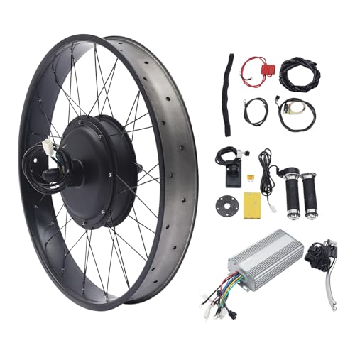 vinnyooc 48V 1500W E-Bike Umbausatz 26 Zoll Ebike Conversion Kit Hinterrad Umbausatz Kit E-Bike Fat-Bike Bürstenloser Hinterrad Motor Kit Mit LCD Display von vinnyooc