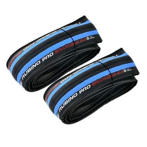 vittoria Rubino Pro IV G2.0 Graphene Clincher Tire 700x25C, Blue and Black,2 Tire, VT1827 von vittoria