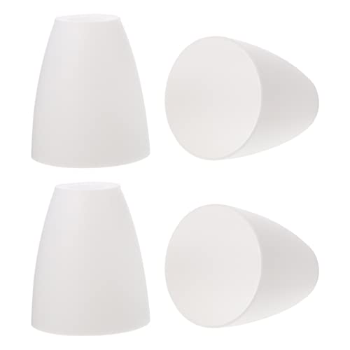 4 Stücke Zarte Wandleuchte Kunststoff Lichtschirm Flachkopf Form Lampenschirm Weiß von vkeid