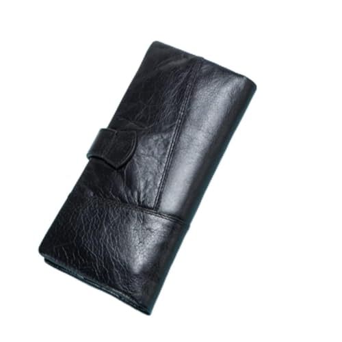 vkeid Gespleißte Lange Herrenbrieftasche, dreifach faltbar, mit Handschlaufe, multifunktionale Kartentasche von vkeid