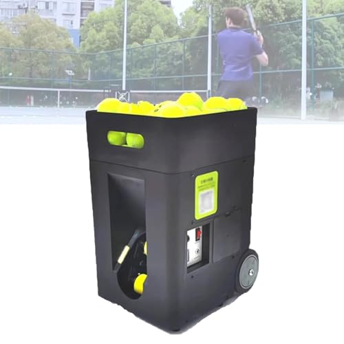 vnmudzeo Tennisballmaschine – Automatischer Tennisballwerfer FüR Training Und Training, Vorprogrammierte Und Benutzerdefinierte ÜBungen, Fernbedienung Und App-Steuerung, Batteriebetrieben von vnmudzeo
