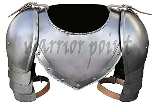 warrior point Mittelalter Eisen Gorget Spaulders Arm Schulterset Wikinger Kreuzritter Pauldrons Rüstung von warrior point