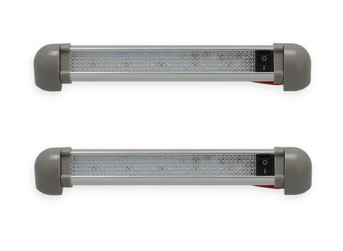 wellenshop 2 x 12V 24V LED Lichtleiste mit Schalter 180° drehbar von wellenshop
