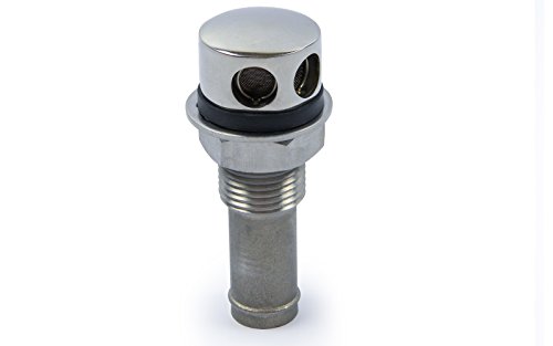 wellenshop Tankentlüfter für 16 mm Schlauchanschluss Edelstahl mit Mikrosieb und Spritzschutz von wellenshop