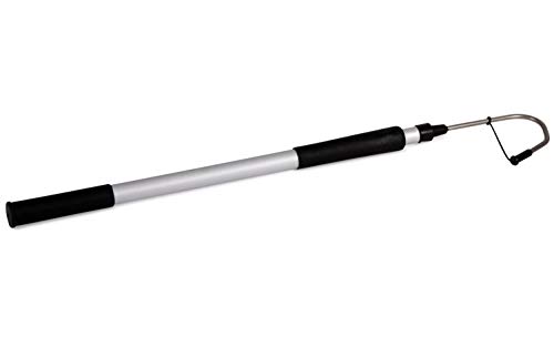 wellenshop Teleskop-Bojenhaken 84-136 cm Aluminium Kunststoff, Edelstahl-Haken Schleusenhaken Haken Schleuse Boje Boot Bojen-Fänger Fanghaken von wellenshop