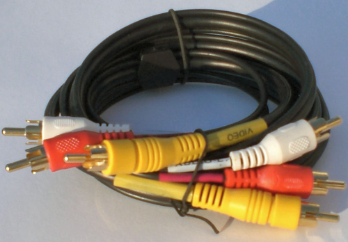 Cinch-Kabel A/V, (rot/weiß Audio und gelb Video) 1,5 m lang von wentronic